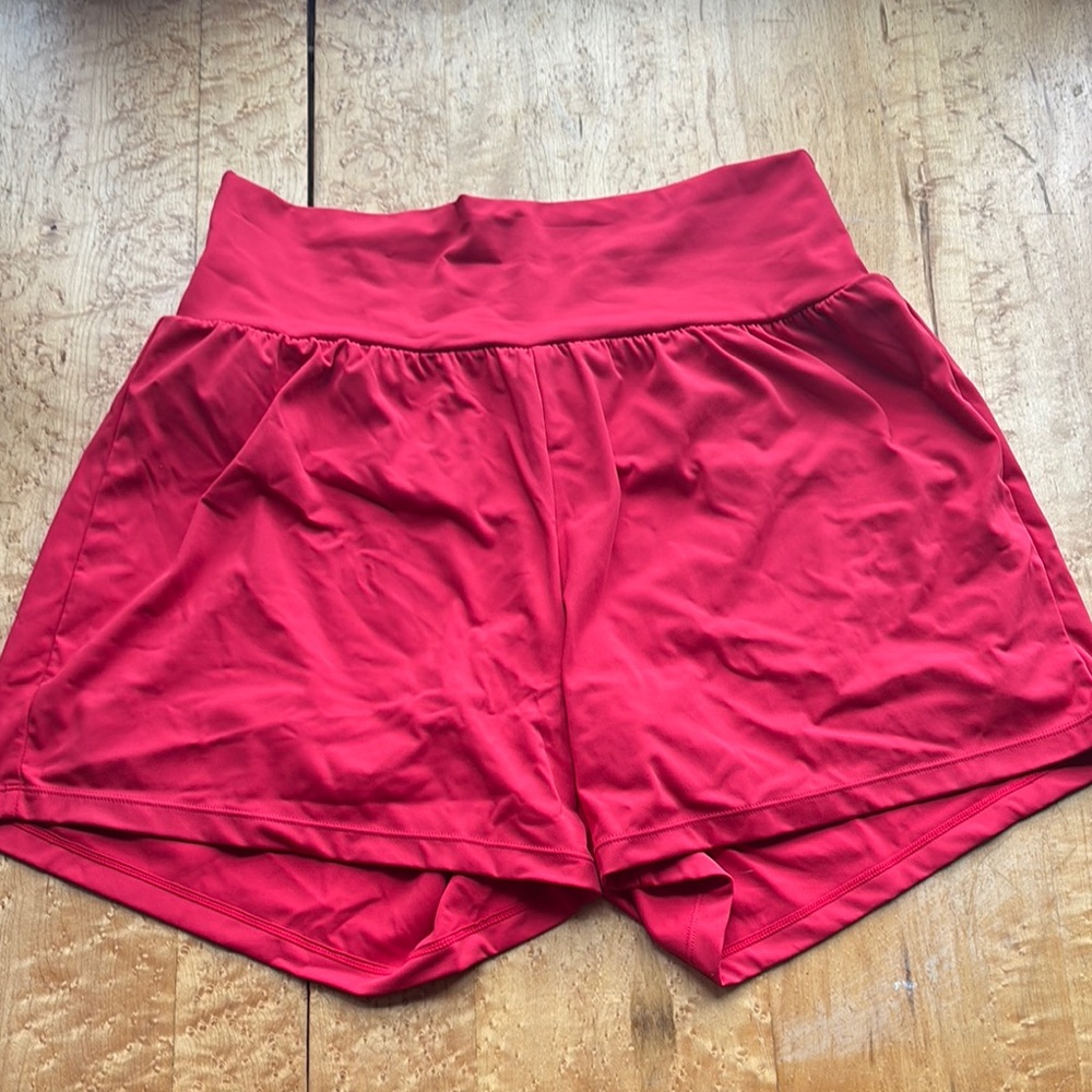 HALARA Red Athletic Shorts